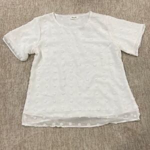 𝅺blooming Jelly Womens Chiffon Blouse Pom Pom Top